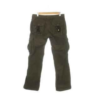 Blue Way surplus カーゴパンツ M 30 緑 グリーン カーキ 無地 カーゴポケット スタッズ装飾 /AH26