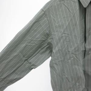 ISSEY MIYAKE DESIGH STUDIO ヴィンテージ シャツ ストライプ柄 長袖 レギュラーカラー L ライトグリーン