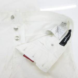 DSQUARED2 イタリア製 パンツ 44 コットン ロゴ スキニー 白 ホワイト /NU ECA002