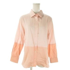 canclini シャツ ブラウス 44 ピンク 切り替えデザイン レギュラーカラー 長袖 /AO28