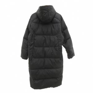 DESCENTE ベンチコート ダウンコート ロング ロゴ L 黒 ブラック /JS ECB001