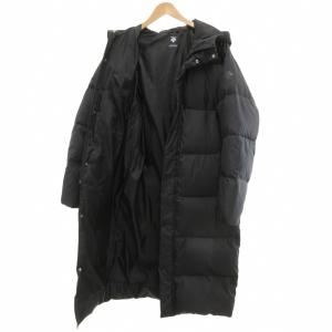 DESCENTE ベンチコート ダウンコート ロング ロゴ L 黒 ブラック /JS ECB001