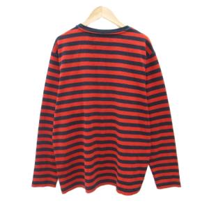 PAUL SMITH HOMEWEAR ルームウェア Tシャツ カットソー L 紺 ネイビー 赤 レッド ボーダー柄 ラウンドネック