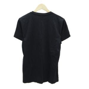DIESEL Tシャツ カットソー M 黒 半袖 クルーネック プリント /SY18 ECD002