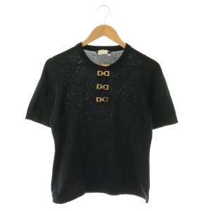 ニット カットソー 五分袖 M ネイビー /DO ECD002