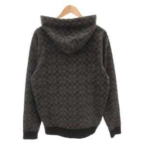 COACH ジップアップパーカー フーディ シグネチャー 長袖 M グレー /FF ECD002