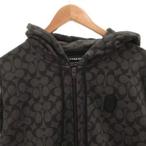 COACH ジップアップパーカー フーディ シグネチャー 長袖 M グレー /FF ECD002