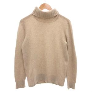 ニット セーター タートルネック カシミヤ 46 ベージュ