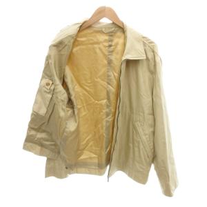 dunhill 美品 ジャケット ブルゾン 絹 シルク M ベージュ スタンドカラー ジップアップ /HW ECD002