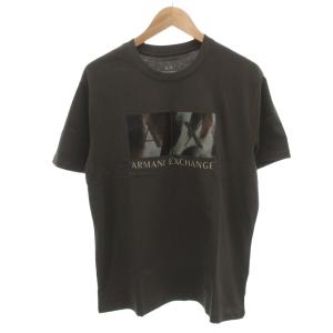 タグ付き Tシャツ カットソー M 茶 ブラウン ロゴプリント ラウンドネック 半袖 /HW ECD002