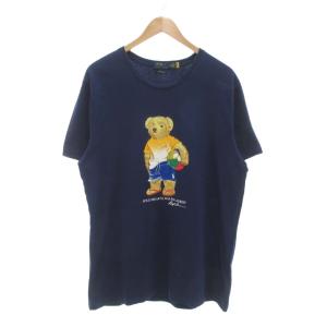 ポロベア Tシャツ XL 半袖 ロゴプリント 紺 ネイビー /NU ECD002