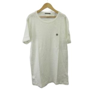 タグ付き Tシャツ L 白 ホワイト 半袖 ラウンドネック ワッペン カットソー /PP ECD001