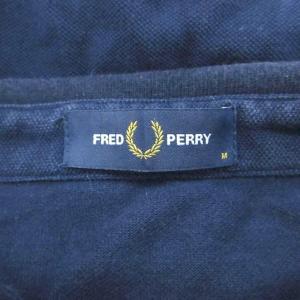FRED PERRY ポロシャツ M 紺 ネイビー 半袖 ポロカラー ロゴ刺繍 /SM40 ECD002