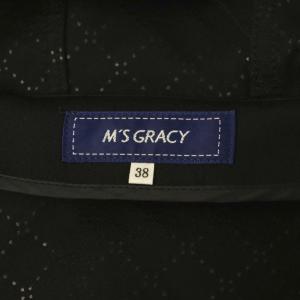 M'S GRACY ジップアップパーカー 切替 ペプラム 38 ブラック /MY OS ECD002