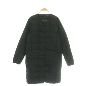×UNITED ARROWS ダウンコート インナー アウター ノーカラー ブラック /CX ECD002