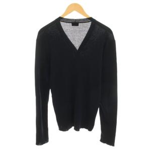 JIL SANDER ニットカーディガン Vネック 長袖 薄手 コットン 48 紺 ネイビー OM751105MY25000851