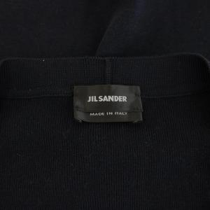 JIL SANDER ニットカーディガン Vネック 長袖 薄手 コットン 48 紺 ネイビー OM751105MY25000851