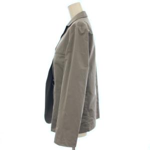 JIL SANDER ジャケット 上着 絹 シルク 34 グレー テーラードカラー 長袖 シングルブレスト JK JW HS