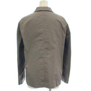 JIL SANDER ジャケット 上着 絹 シルク 34 グレー テーラードカラー 長袖 シングルブレスト JK JW HS