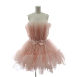 × H&M ドレス ひざ丈 チュール 8 ピンク /AN51 ECD002