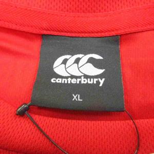 CANTERBURY Tシャツ LL（XL） 赤 レッド 半袖 クルーネック ロゴプリント /RK ECB001