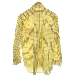 YVES SAINT LAURENT シャツ M 黄色 イエロー チェック柄 長袖 /GP ECC002