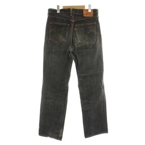 Levi's デニム ジーンズ 34インチ 502シリーズ ブラック 色落ち加工