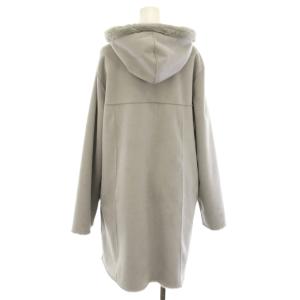 Leilian ホワイトレーベル WHITE LABEL フーテッドコート アウター フェイクファー 大きいサイズ 13+