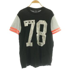 ナンバリング フットボール Tシャツ カットソー ゲームシャツ マルチカラー 黒 ブラック グレー /SS