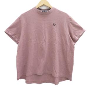 Tシャツ カットソー 6 ダスティピンク 半袖 ロゴ刺繍 /SM15 ECE003