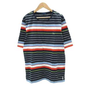 Tシャツ カットソー オーバーサイズ L マルチカラー  ボーダー柄 半袖 /SM65 ECE003