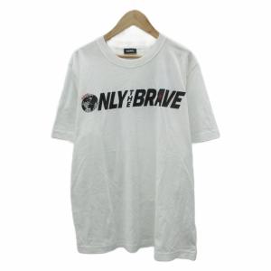 Tシャツ カットソー M 白 ホワイト 半袖 プリント /SM78 ECE003