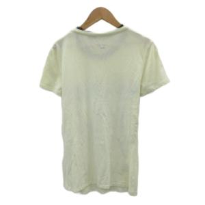 SPORTMAX CODE Tシャツ カットソー S オフホワイト 半袖 ラウンドネック プリント ラインストーン装飾 /SY44