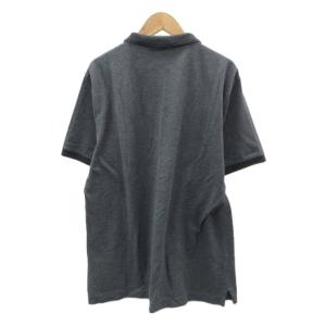 BURBERRY LONDON ポロシャツ 半袖 LL グレー ロゴ刺繍 無地 ポロカラー /SY13 ECE003
