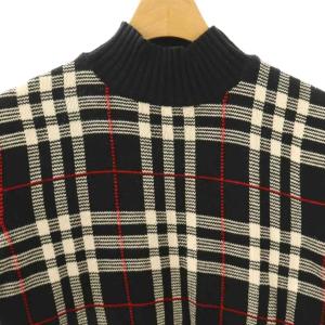 BURBERRY LONDON ニット セーター 半袖 40 ブラック マルチカラー /ES ECE003