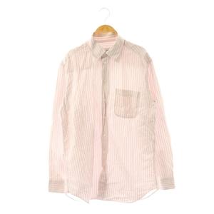 シャツ ストライプ 長袖 40 153/4 日Pコート ピーコート ピンク マルチカラー /DO ECE003