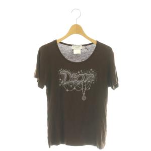 Tシャツ カットソー スタッズ装飾 USA 10 ブラウン /CX ECE003