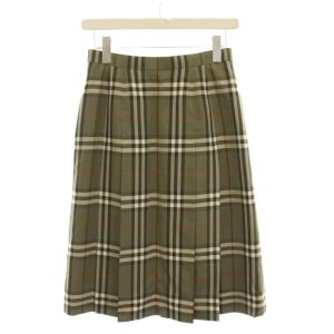 burberrys プリーツスカート チェック ウール ヴィンテージ 9 グレー ベージュ FXA03-017