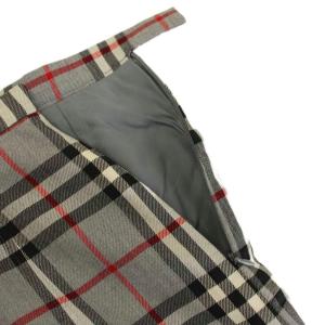 burberrys プリーツスカート チェック ウール ヴィンテージ 9AB2 グレー FX003-108