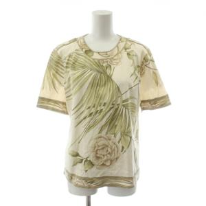 FASHION カットソー 半袖 花柄 L ベージュ 0339100 /AN46 ECE003