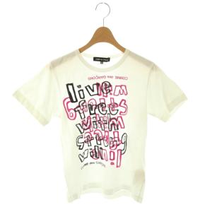 AD2011 Tシャツ カットソー 半袖 S ホワイト ピンク ブラック /DO ECE003