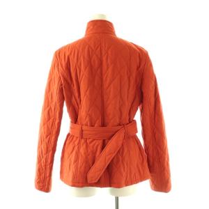 BURBERRY LONDON キルティングジャケット 中綿 ベルト付き 38 オレンジ /ES ECE003