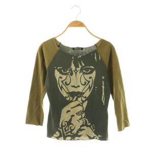 Tシャツ カットソー 長袖 F カーキ チャコールグレー /ES ECE003