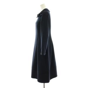 René basic ワンピース フレア ミモレ ロング 長袖 タック 38 紺 ネイビー 5946070 /KU
