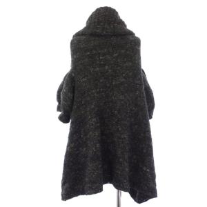 STELLA McCARTNEY ニットジャケット コート 七分袖 38 黒 ブラック グレー /TK ECE003