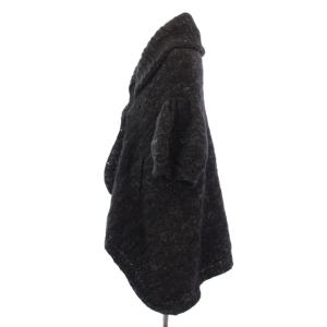 STELLA McCARTNEY ニットジャケット コート 七分袖 38 黒 ブラック グレー /TK ECE003