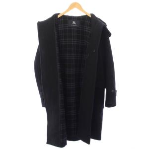 BURBERRY LONDON ダッフルコート アウター ロング フード L 黒 ブラック BBC38-711-29 /TK ECE003