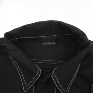 LACOSTE ジャケット 50/4 黒 ブラック ミドル丈 /YS9 ECE003