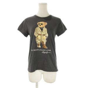 Tシャツ ポロベア グレー 半袖 ラウンドネック イラストプリント /CK52 ECE003