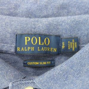 POLO RALPH LAUREN ポロシャツ S 青 ブルー 半袖 ポロカラー ロゴ刺繍 /AH39 ECE003